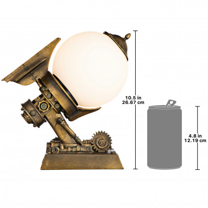 Toscano - Steampunk Airship Illuminated Statue