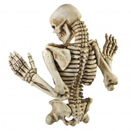 Toscano - Ascending Evil Climbing Skeleton Wall Sculpture