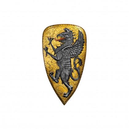 Toscano - Villani Florence Gothic Griffin Shield Wall Sculpture
