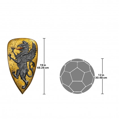 Toscano - Villani Florence Gothic Griffin Shield Wall Sculpture