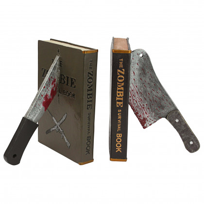 Toscano - Dead Read Bloody Zombie Sculptural Bookend Pair in Designer Resin