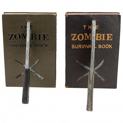 Toscano - Dead Read Bloody Zombie Sculptural Bookend Pair in Designer Resin