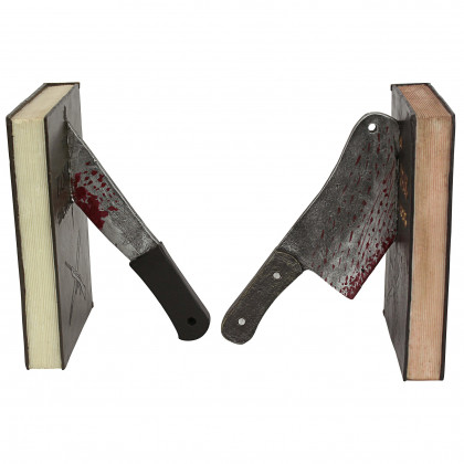 Toscano - Dead Read Bloody Zombie Sculptural Bookend Pair in Designer Resin
