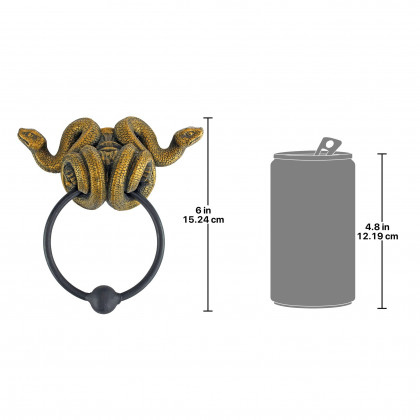 Toscano - Egyptian Cobra Goddess Towel Ring Wall Sculpture