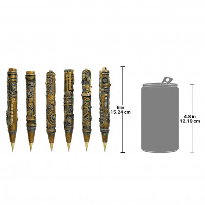 Toscano - Set of Industrial Steampunk Sculptural Ink Transport Pens