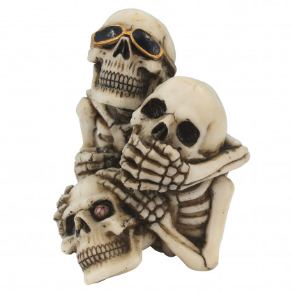 Toscano - See Hear Speak No Evil Skeleton Buddies Pencil Holder