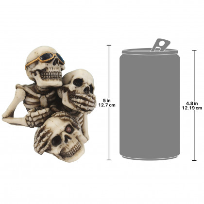 Toscano - See Hear Speak No Evil Skeleton Buddies Pencil Holder