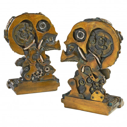 Toscano - Cyborg Skeleton Bookend Statue