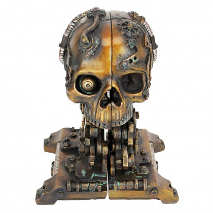 Toscano - Cyborg Skeleton Bookend Statue