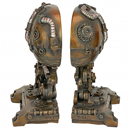 Toscano - Cyborg Skeleton Bookend Statue