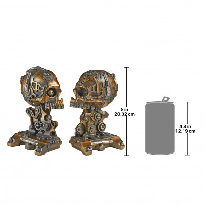 Toscano - Cyborg Skeleton Bookend Statue