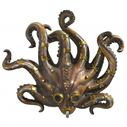 Toscano - Steampunk Octopod Wall Sculpture