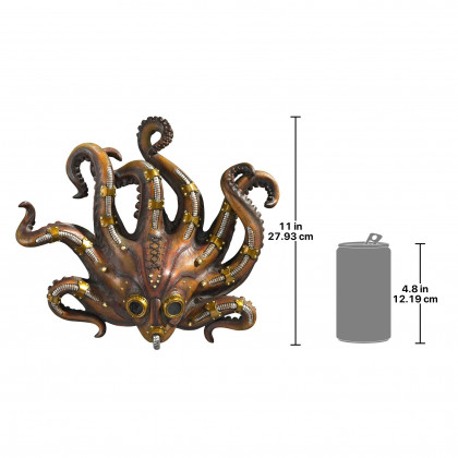 Toscano - Steampunk Octopod Wall Sculpture