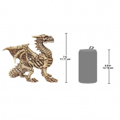 Toscano - Corpus Crux Gothic Dragon Skeleton Statue