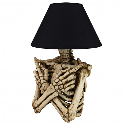 Toscano - Rest in Pieces Gothic Skeleton Table Lamp in Designer Resin