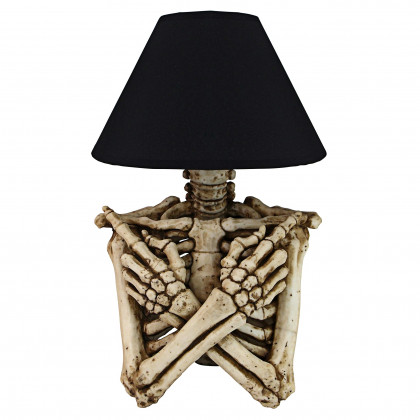 Toscano - Rest in Pieces Gothic Skeleton Table Lamp in Designer Resin