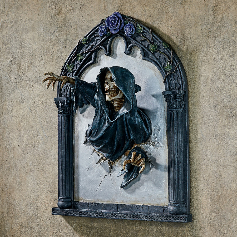 Toscano - Grim Reflections Grim Reaper Gothic Wall Sculpture
