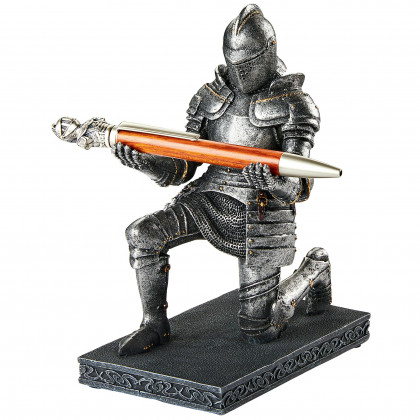 Toscano - King Arthur Medieval Knight of the Royal Scribe Pen Holder Statue