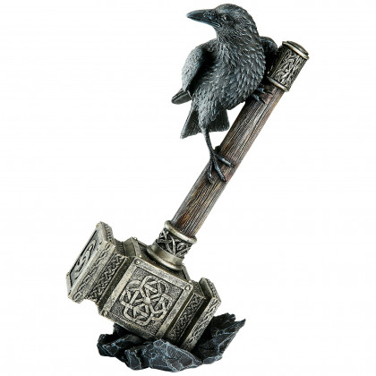 Toscano - Raven Guardian of Thor’s Thunder Hammer Statue