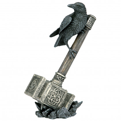 Toscano - Raven Guardian of Thor’s Thunder Hammer Statue