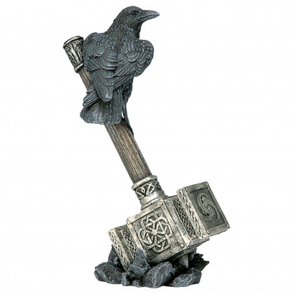 Toscano - Raven Guardian of Thor’s Thunder Hammer Statue