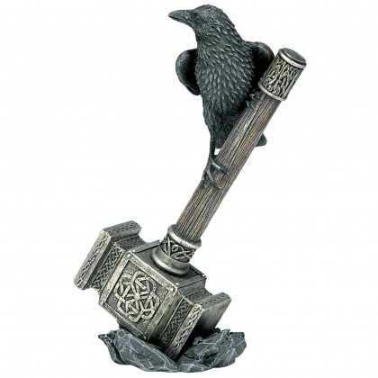Toscano - Raven Guardian of Thor’s Thunder Hammer Statue