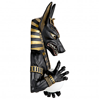 Toscano - Anubis Egyptian God of the Underworld Illuminated Wall Sculpture