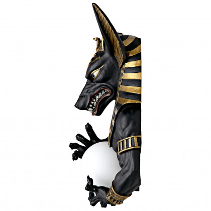 Toscano - Anubis Egyptian God of the Underworld Illuminated Wall Sculpture