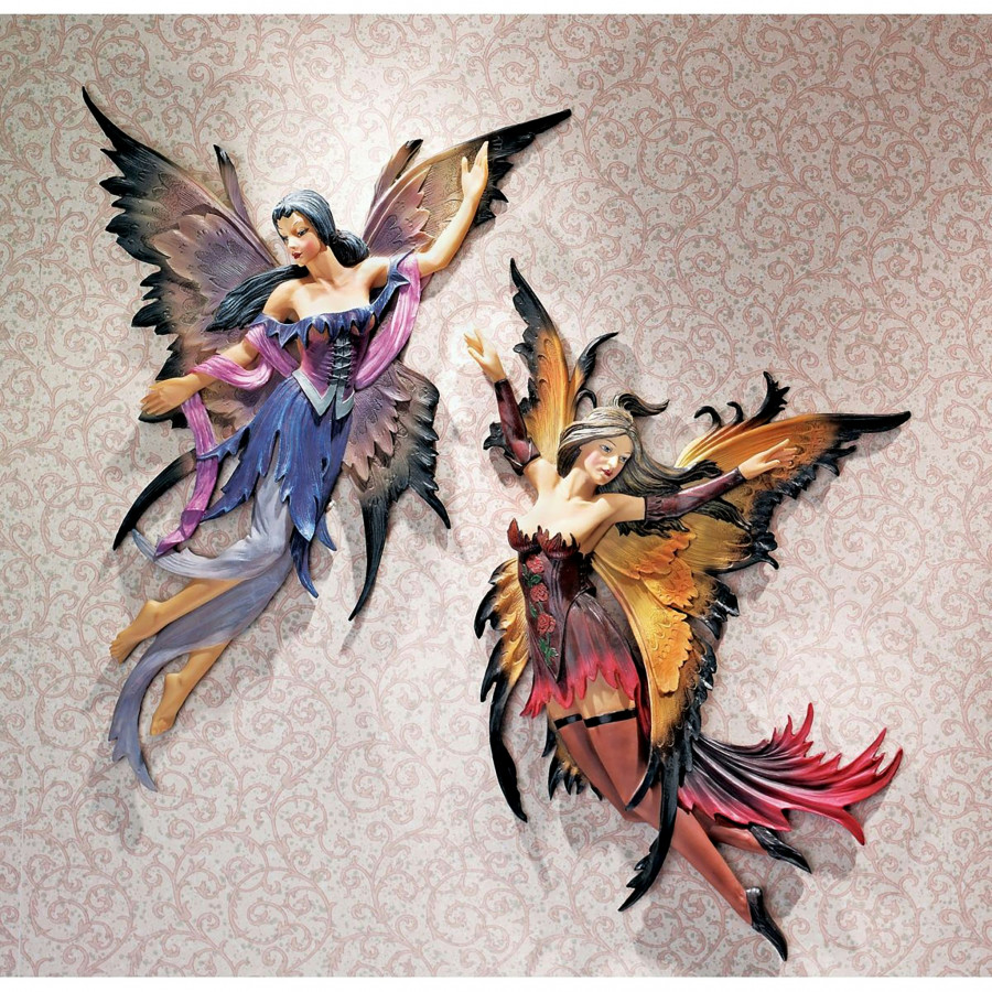Toscano - Set of 2 Fairies of the Enchanted Grove Wall Sculptures