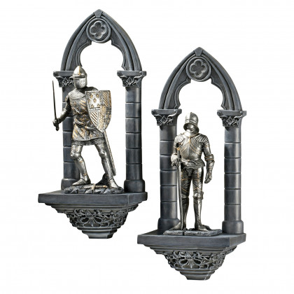 Toscano - Set of 2 Knights of the Realm Wall Sculptures