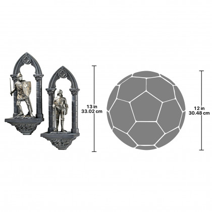 Toscano - Set of 2 Knights of the Realm Wall Sculptures