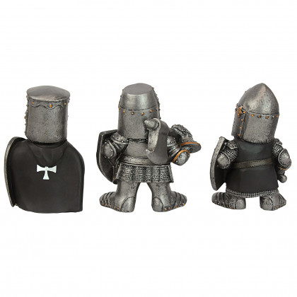 Toscano - Set of 3 Wee Medieval Crusader Knights of the Gothic Realm Statues