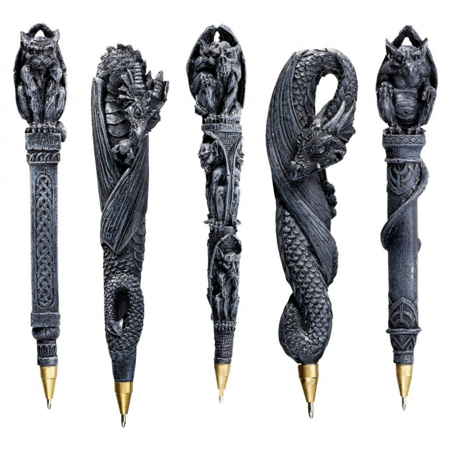 Toscano - Set of Gargoyles  Dragons Sculptural Pens