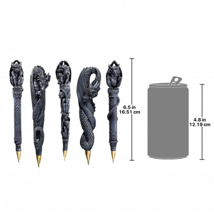 Toscano - Set of Gargoyles  Dragons Sculptural Pens