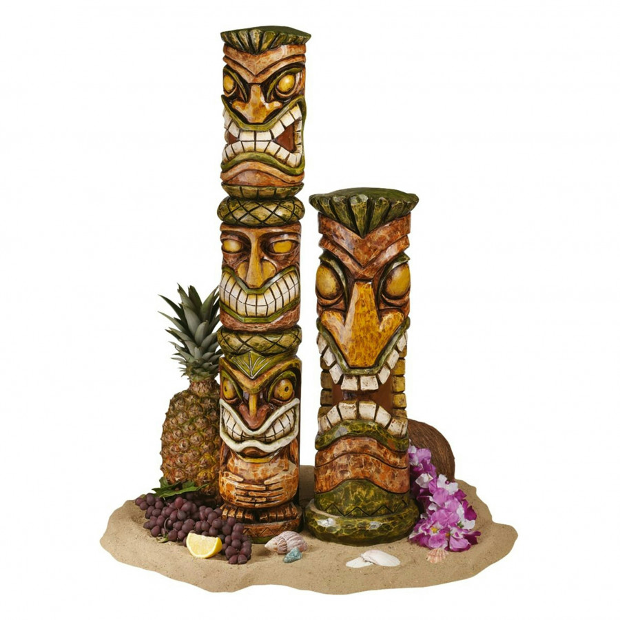 Toscano - Set of 2 Aloha Hawaii Tiki Sculptures