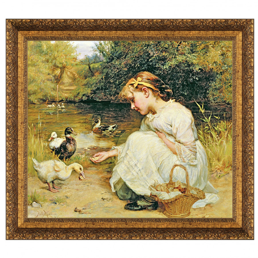 Toscano - Making Friends Framed Canvas Replica Painting