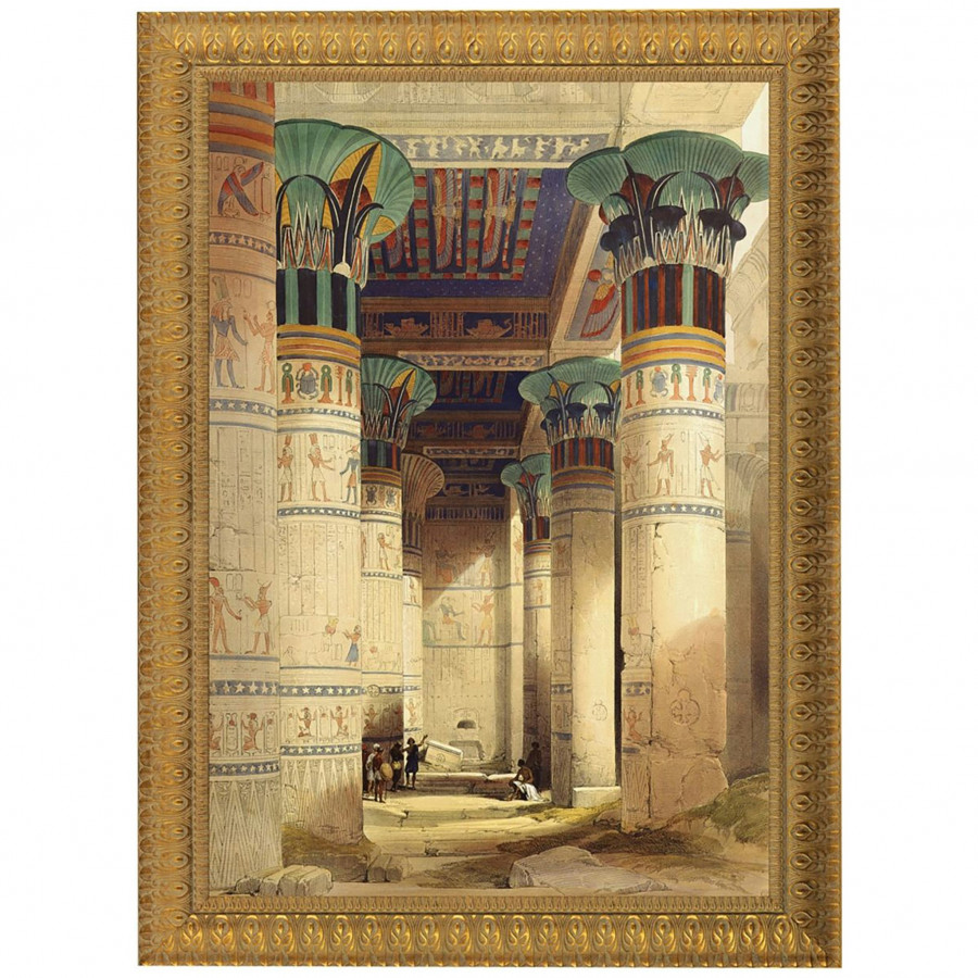 Toscano - Egyptian Grand Portico Philae Framed Canvas Replica Painting