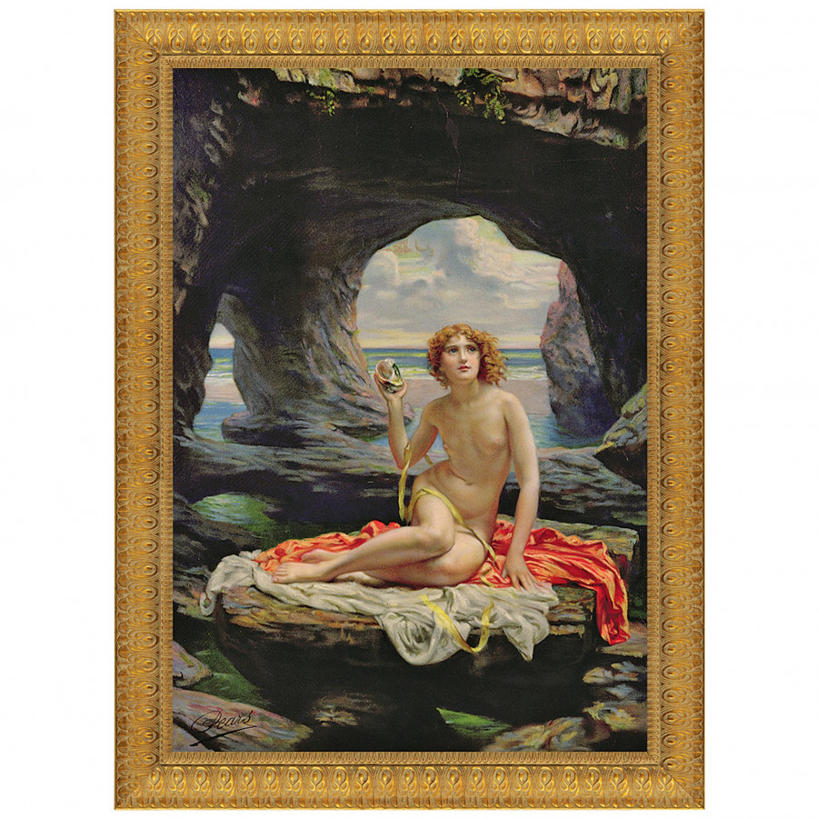 Toscano - At Low Tide Framed Canvas Replica Painting