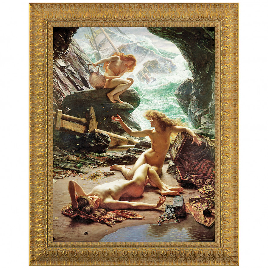 Toscano - The Cave of the Storm Nymphs Framed Canvas Replica Painting