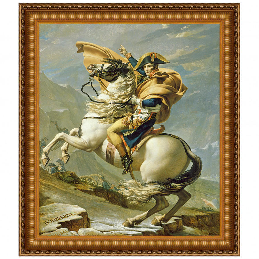Toscano - Napoleon Crosses the Alps Framed Canvas Replica Painting
