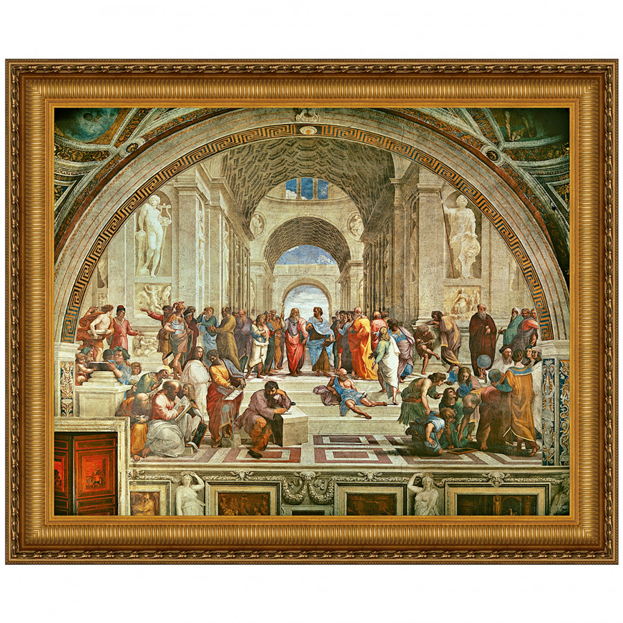 Toscano - The School of Athens Framed Canvas Replica Painting