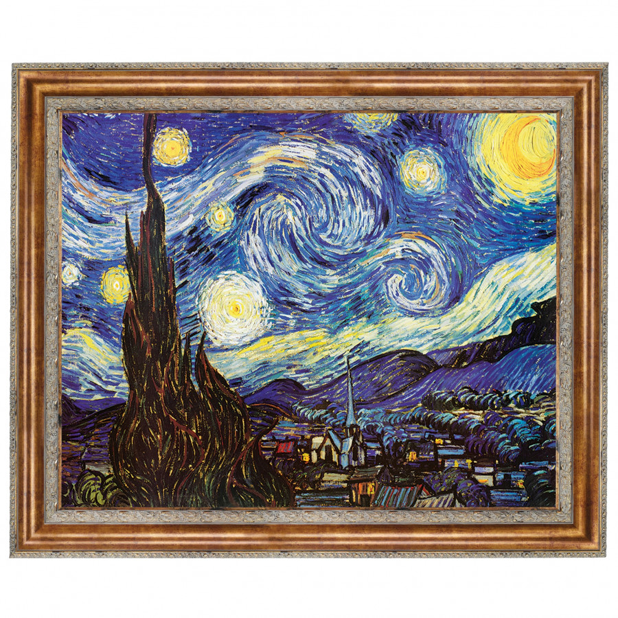 Toscano Starry Night Framed Canvas Replica Painting - Extra Grande