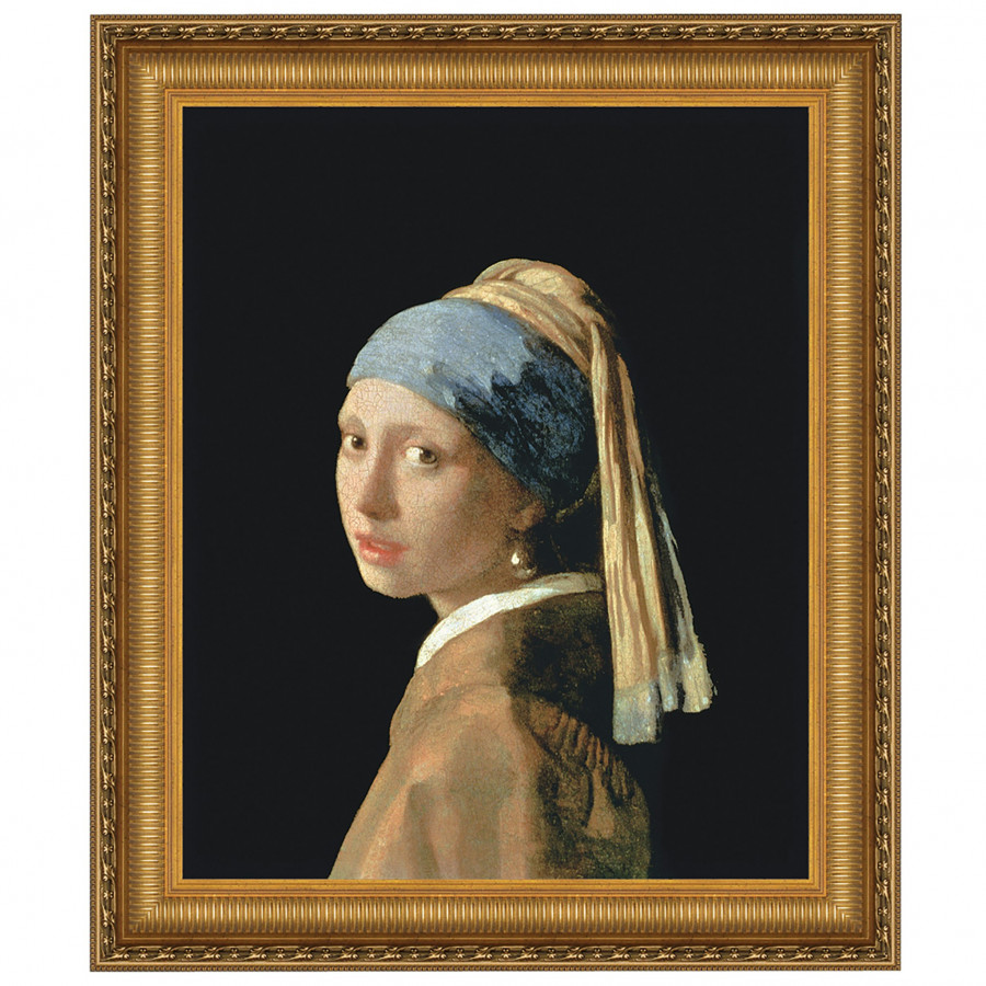 Toscano - The Girl with a Pearl Earring Framed Canvas Replica Painting