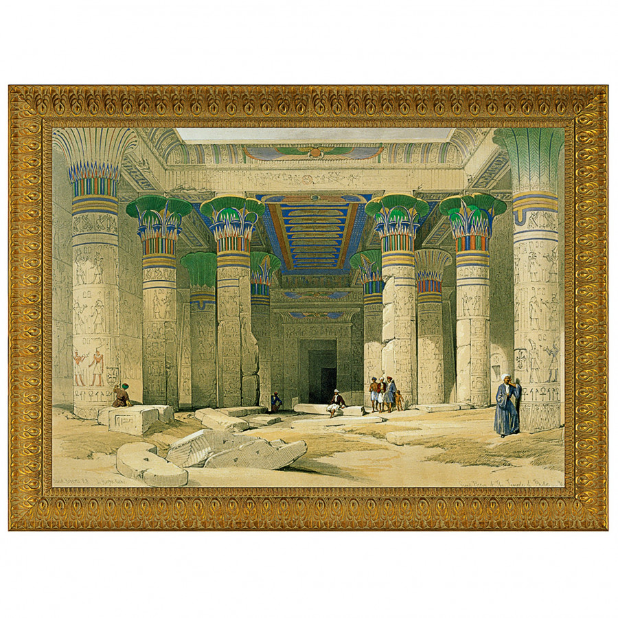 Toscano - Grand Portico of the Temple of Philae Framed Canvas Replica Painting