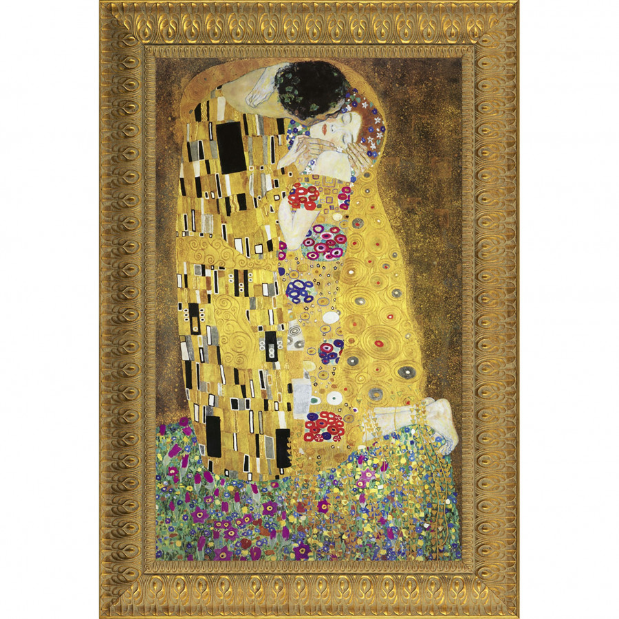 Toscano - The Kiss by Gustav Klimt Framed Canvas Replica Painting