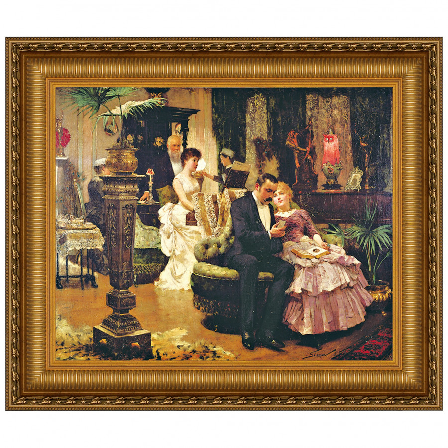 Toscano - The Conversation Piece Framed Canvas Replica Painting