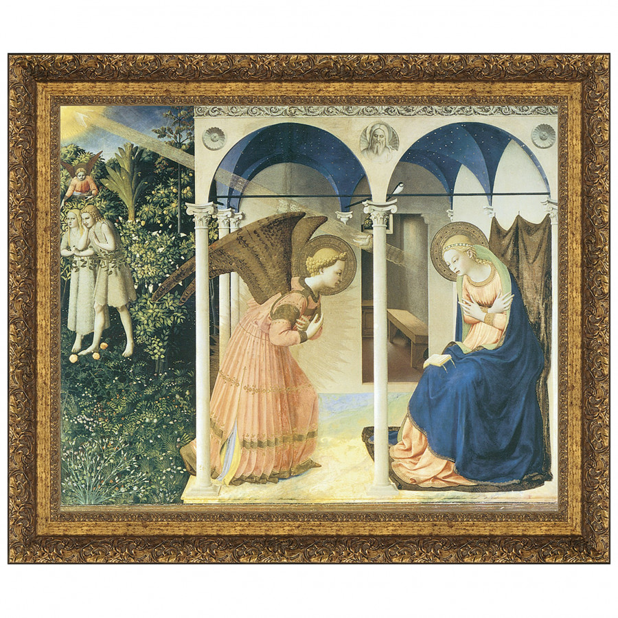 Toscano - The Annunciation Altarpiece Framed Canvas Replica Painting