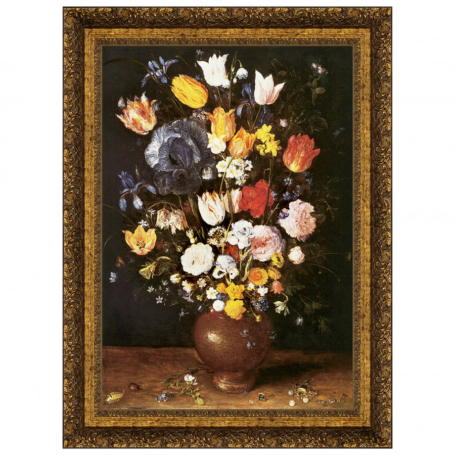 Toscano - Bouquet of Flowers Framed Canvas Replica Painting