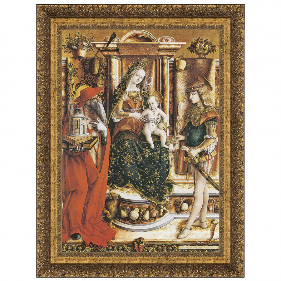 Toscano La Madonna della Rondine Framed Canvas Replica Painting - Small