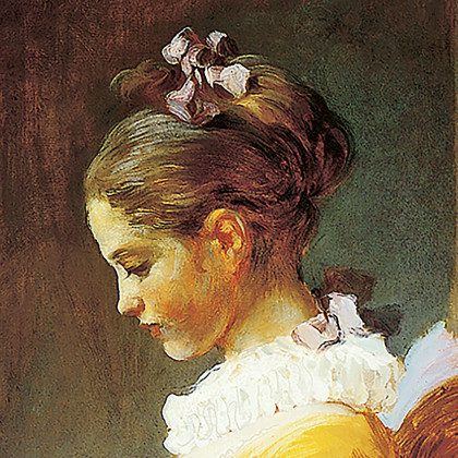 Toscano A Young Girl Reading Framed Canvas Replica Painting - Grande